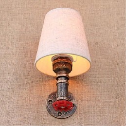 Luminária de parede rústica em latão para iluminação ambiente