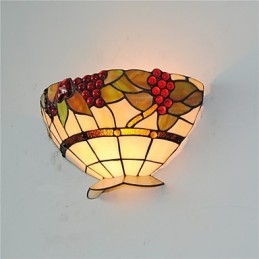 Retro Country Wall Lights Glass Shade Sala de estar Quarto Restaurante Café Bar Wall Spots