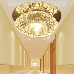 Lâmpada de teto moderna com economia de energia Lâmpada de teto de cristal Lâmpada de teto para baixo