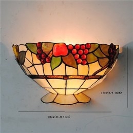 Retro Country Wall Lights Glass Shade Sala de estar Quarto Restaurante Café Bar Wall Spots