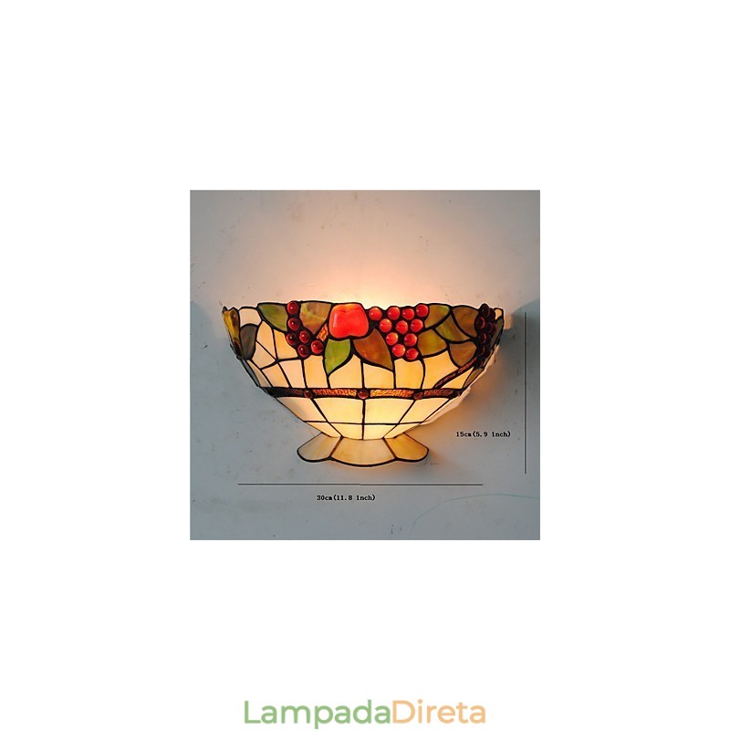 Retro Country Wall Lights Glass Shade Sala de estar Quarto Restaurante Café Bar Wall Spots