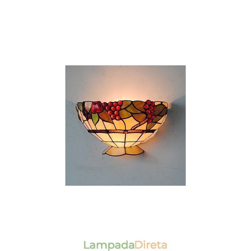 Retro Country Wall Lights Glass Shade Sala de estar Quarto Restaurante Café Bar Wall Spots