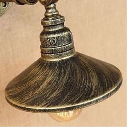 Pintura rústica de chalé para arandelas de parede com luz ambiente