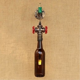 Luminária de parede moderna e criativa com garrafa