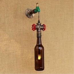 Luminária de parede moderna e criativa com garrafa