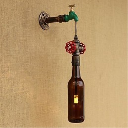Luminária de parede moderna e criativa com garrafa