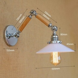 Recurso cromado contemporâneo moderno para luz ambiente de braço oscilante, luzes de braço oscilante, luz de parede