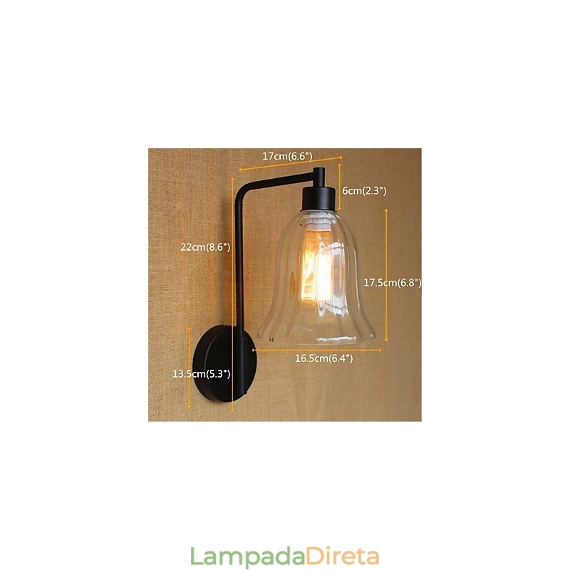 Recurso de acabamento em óxido preto rústico para braço articulado para luz ambiente