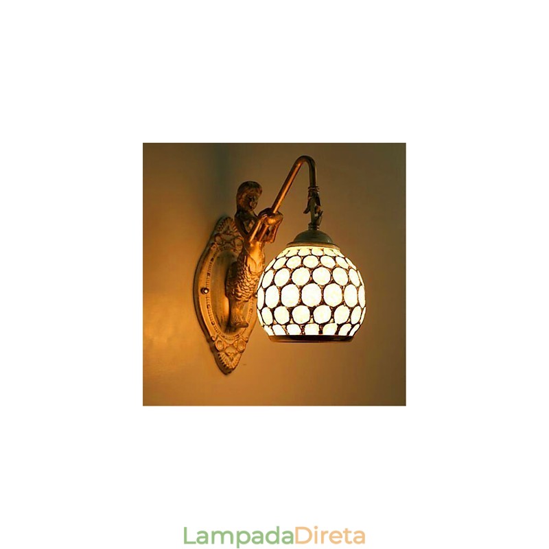 Luminária de parede estilo europeu simples, retrô, pastoral, quarto, cabeceira, varanda, escadas, corredor, espelho, lâmpada