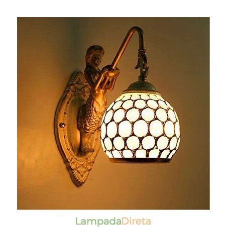 Luminária de parede estilo europeu simples, retrô, pastoral, quarto, cabeceira, varanda, escadas, corredor, espelho, lâmpada Luminária de parede estilo europeu simples, retrô, pastoral, quarto, cabeceira, varanda, escadas, corredor, espelho, lâmpada