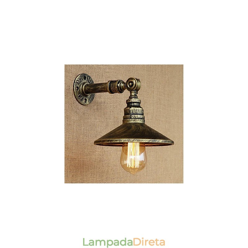 Luminária de parede estilo industrial nórdico com tubo de água