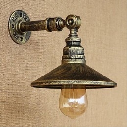Luminária de parede estilo industrial nórdico com tubo de água