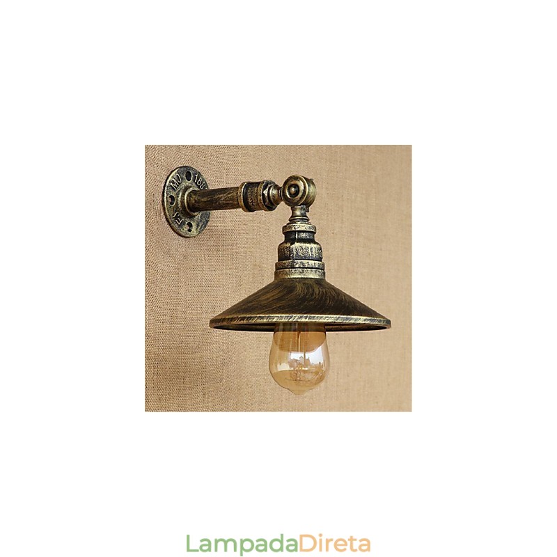 Luminária de parede estilo industrial nórdico com tubo de água