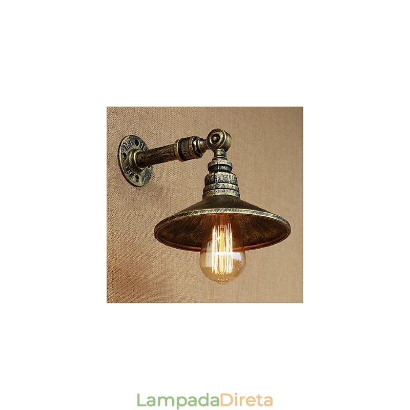 Luminária de parede estilo industrial nórdico com tubo de água
