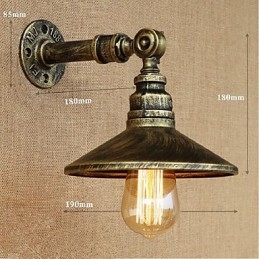 Luminária de parede estilo industrial nórdico com tubo de água