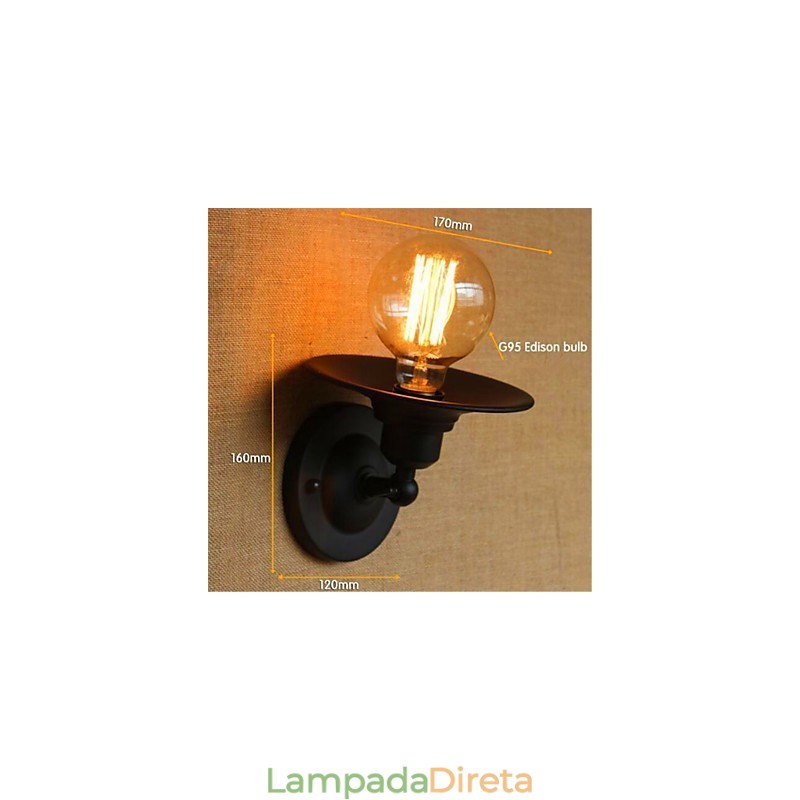 Pintura rústica estilo country para arandelas de parede com luz ambiente e braço articulado