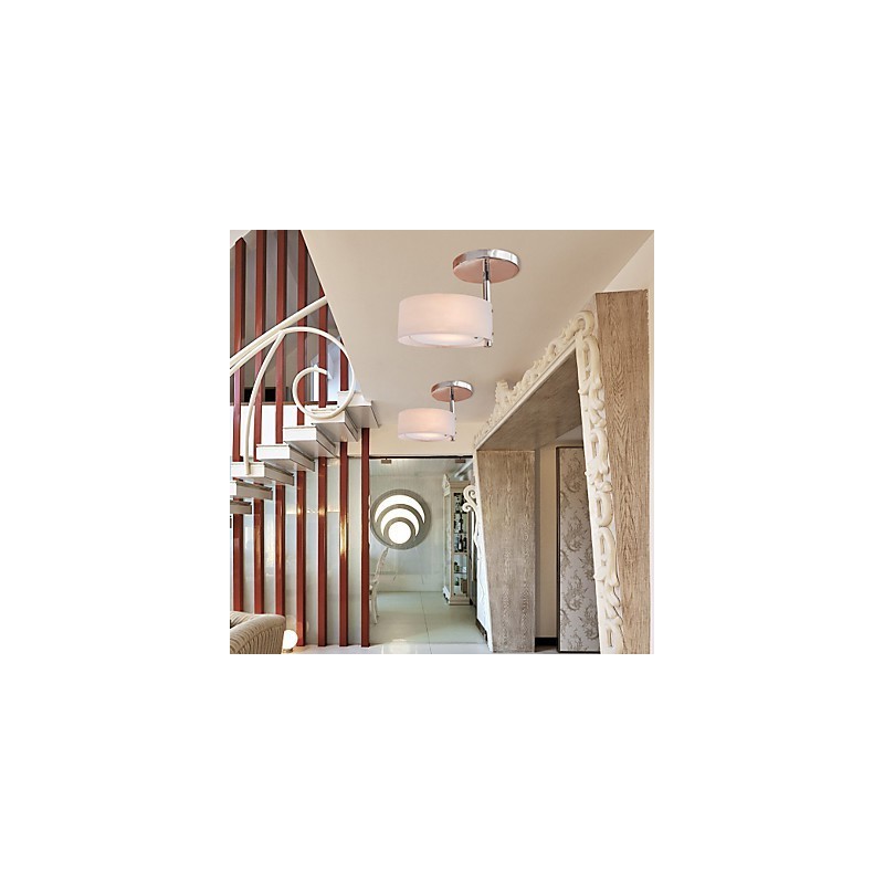 Lustre moderno e contemporâneo estilo mini metal cromado montagem embutida garagem