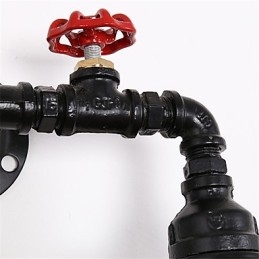 2 Cabeças Retro Industrial Tubo Luzes de Parede Loft Simples Preto Gaiola de Pássaro Metal Sala de Jantar Cozinha Bar Café Decoração iluminação
