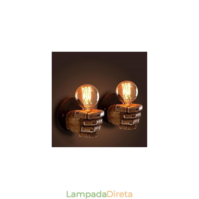 Pintura rústica de chalé para arandelas de parede com luz ambiente