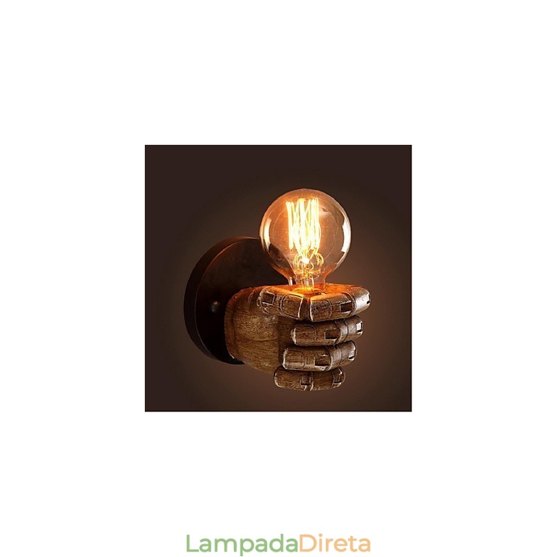 Pintura rústica de chalé para arandelas de parede com luz ambiente
