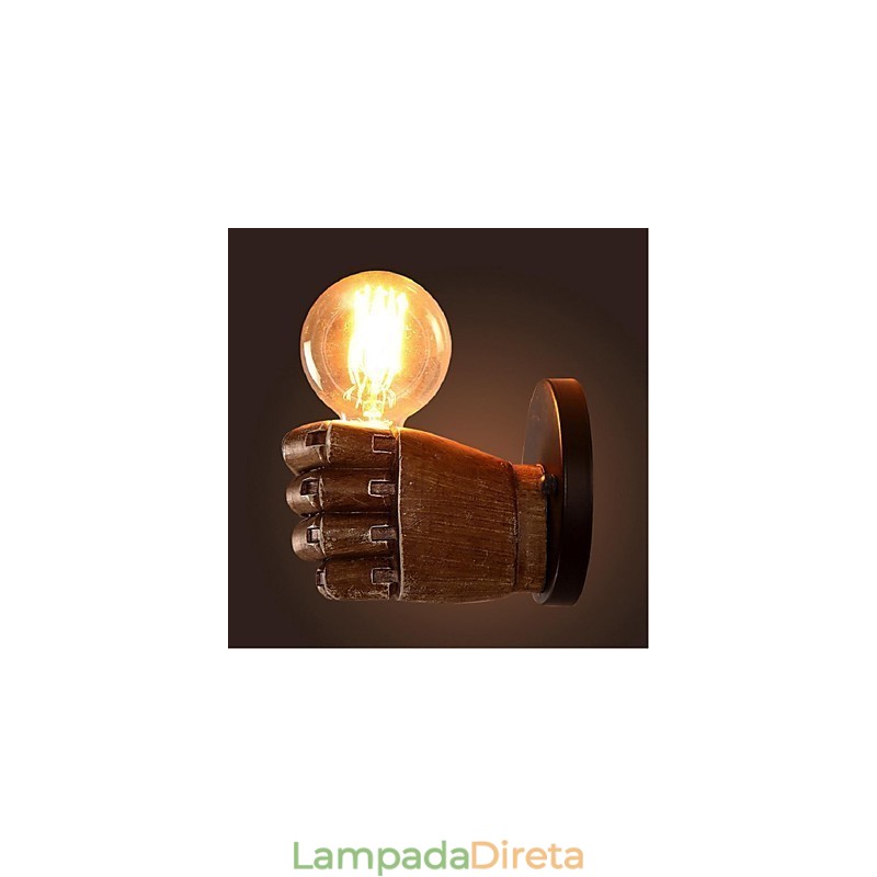 Pintura rústica de chalé para arandelas de parede com luz ambiente