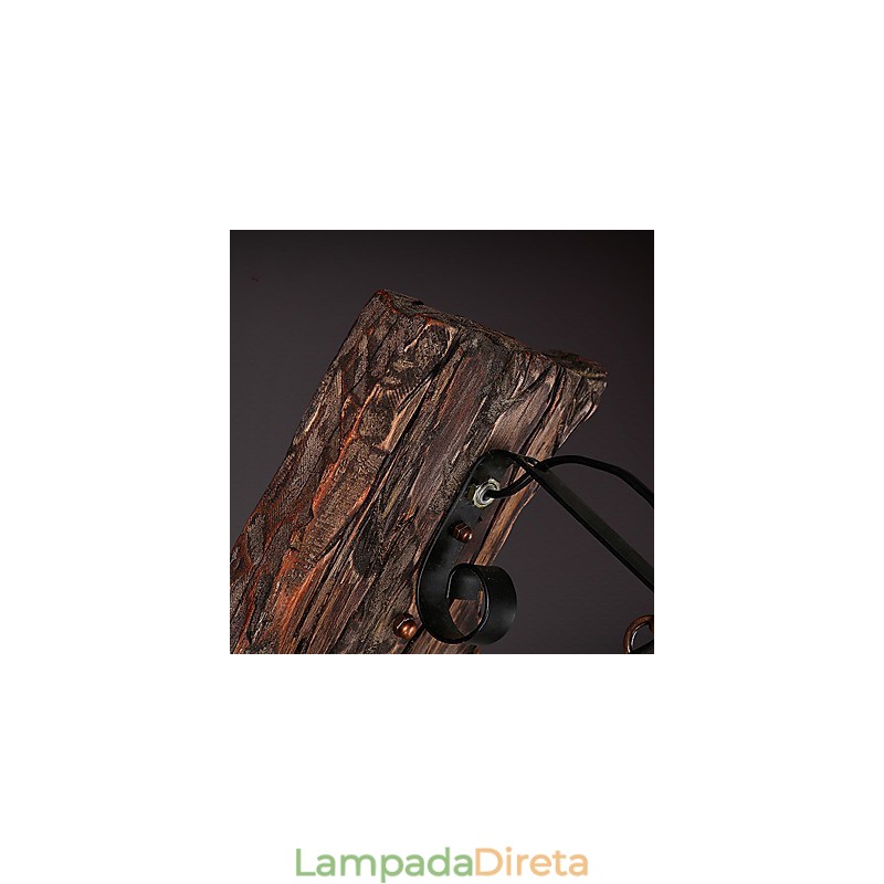 Luminária de parede de pintura de metal de madeira vintage retrô industrial de cabeça única para decoração de corredor de hotel em casa