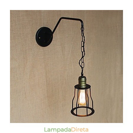 Luminária de parede de ferro para corredores de cadeias de cafés e restaurantes Luminária de parede de ferro para corredores de cadeias de cafés e restaurantes