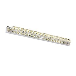 Lâmpada de espelho longa de alta qualidade, luzes de banheiro, metal e cristal, luz de parede