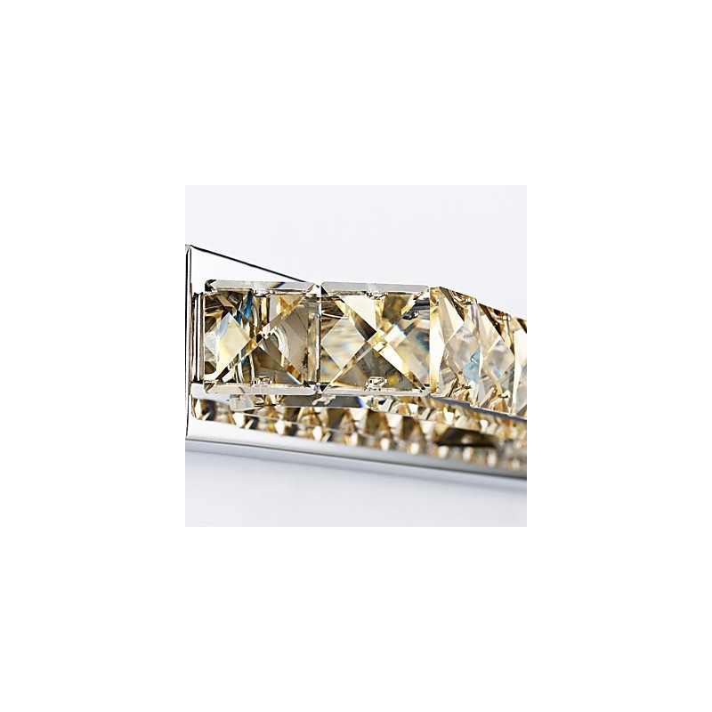 Lâmpada de espelho longa de alta qualidade, luzes de banheiro, metal e cristal, luz de parede