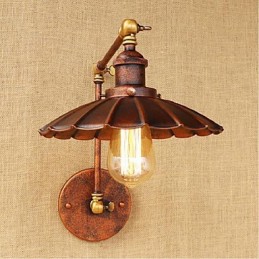 Braço longo Meio ferrugem Retro Criativo Nostalgic Retrátil Dobrável Arandelas de Parede Luz de Parede