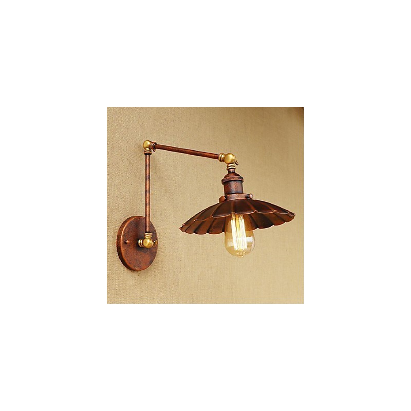 Braço longo Meio ferrugem Retro Criativo Nostalgic Retrátil Dobrável Arandelas de Parede Luz de Parede