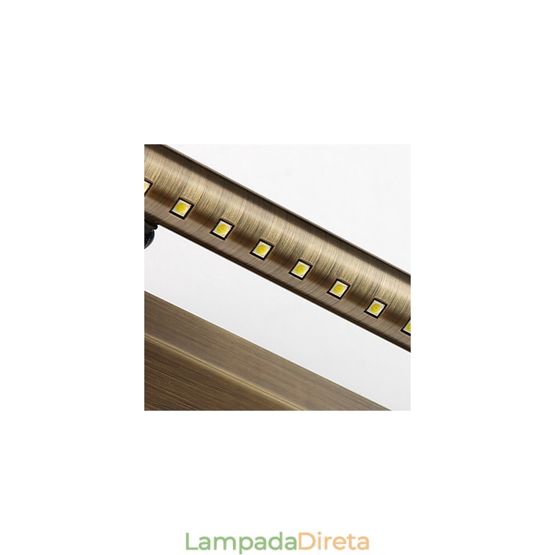 Lâmpada de espelho de tubo redondo de hardware