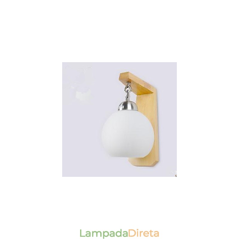 Luminária de parede de cabeceira de quarto de escada de madeira de arte japonesa