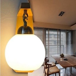 Luminária de parede de cabeceira de quarto de escada de madeira de arte japonesa
