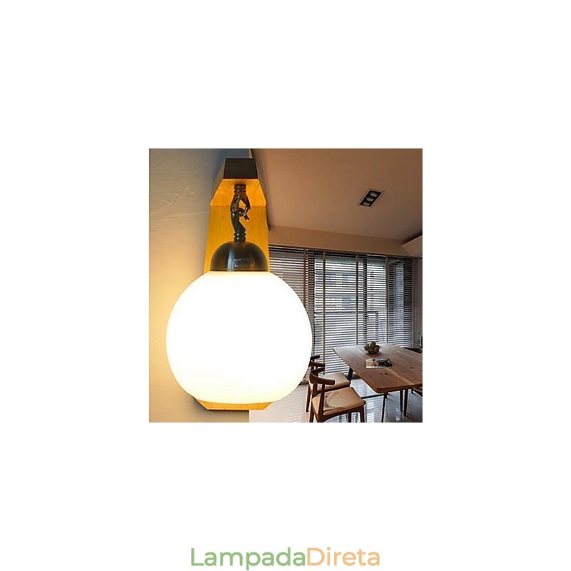 Luminária de parede de cabeceira de quarto de escada de madeira de arte japonesa