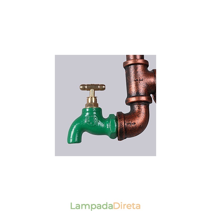 Luminárias de parede de tubo industrial vintage em forma de engrenagem de madeira Luzes giratórias criativas para decoração de restaurante, café, bar