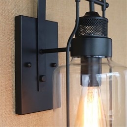 Lodge rústico Country Retro Black Oxide Finish Recurso para proteção ocular Luz ambiente