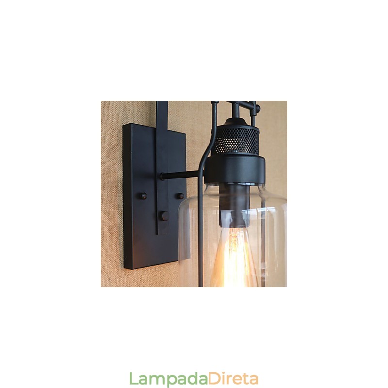 Lodge rústico Country Retro Black Oxide Finish Recurso para proteção ocular Luz ambiente