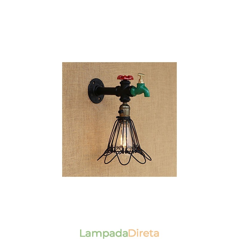 Recurso de pintura retrô country para arandelas de parede de luz ambiente estilo mini