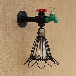 Recurso de pintura retrô country para arandelas de parede de luz ambiente estilo mini