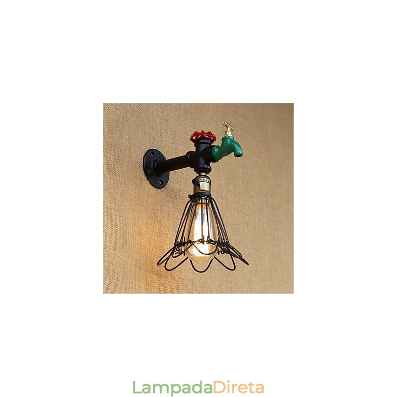 Recurso de pintura retrô country para arandelas de parede de luz ambiente estilo mini