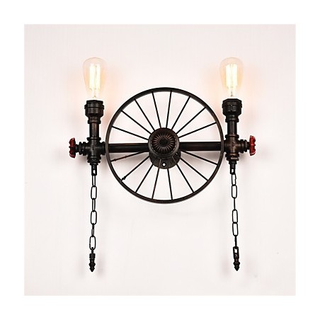 Luminárias de parede de tubo industrial vintage, luzes criativas, restaurante, café, bar, decoração, iluminação com 2 luzes, acabamento pintado Luminárias de parede de tubo industrial vintage, luzes criativas, restaurante, café, bar, decoração, iluminação com 2 luzes, acabamento pintado