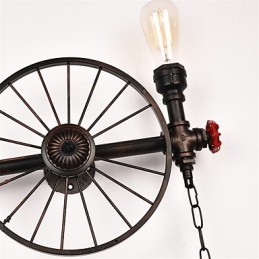 Luminárias de parede de tubo industrial vintage, luzes criativas, restaurante, café, bar, decoração, iluminação com 2 luzes, acabamento pintado