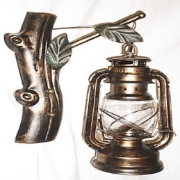 Pintura rústica de chalé para arandelas de parede estilo mini uplight, luminária de parede