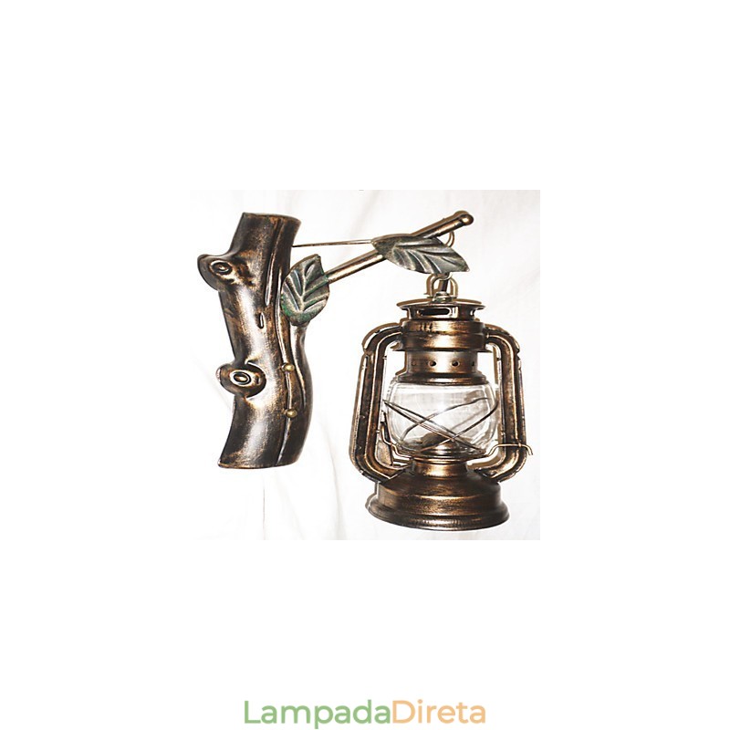 Pintura rústica de chalé para arandelas de parede estilo mini uplight, luminária de parede