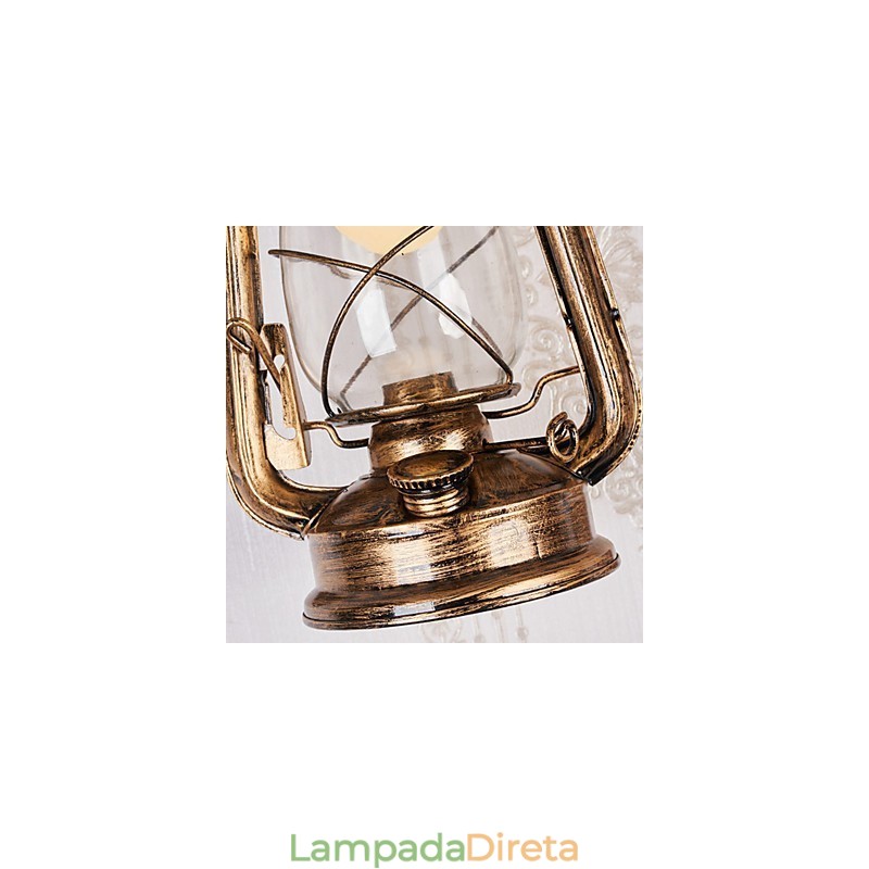 Pintura rústica de chalé para arandelas de parede estilo mini uplight, luminária de parede