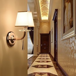 Recurso eletrogalvanizado contemporâneo moderno para arandelas de parede de luz ambiente de cristal