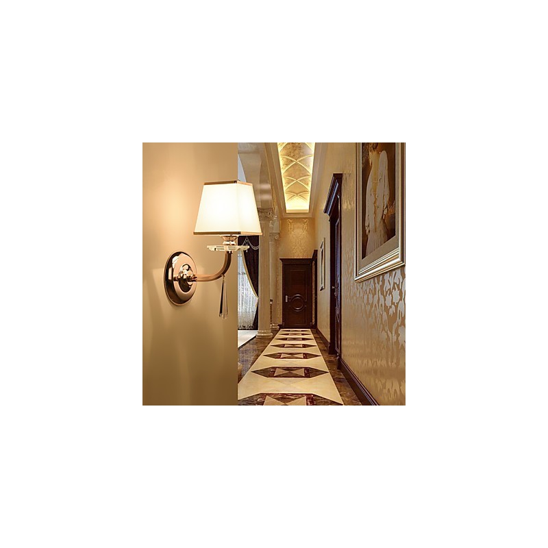 Recurso eletrogalvanizado contemporâneo moderno para arandelas de parede de luz ambiente de cristal