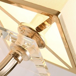 Recurso eletrogalvanizado contemporâneo moderno para arandelas de parede de luz ambiente de cristal