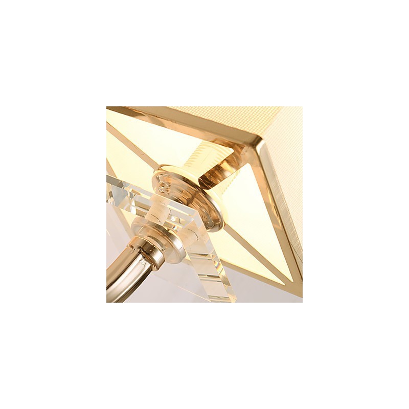 Recurso eletrogalvanizado contemporâneo moderno para arandelas de parede de luz ambiente de cristal